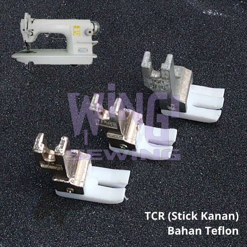 TCR1/16 Kanan Sepatu Teflon Stick Mesin Jahit Industri Size Besar