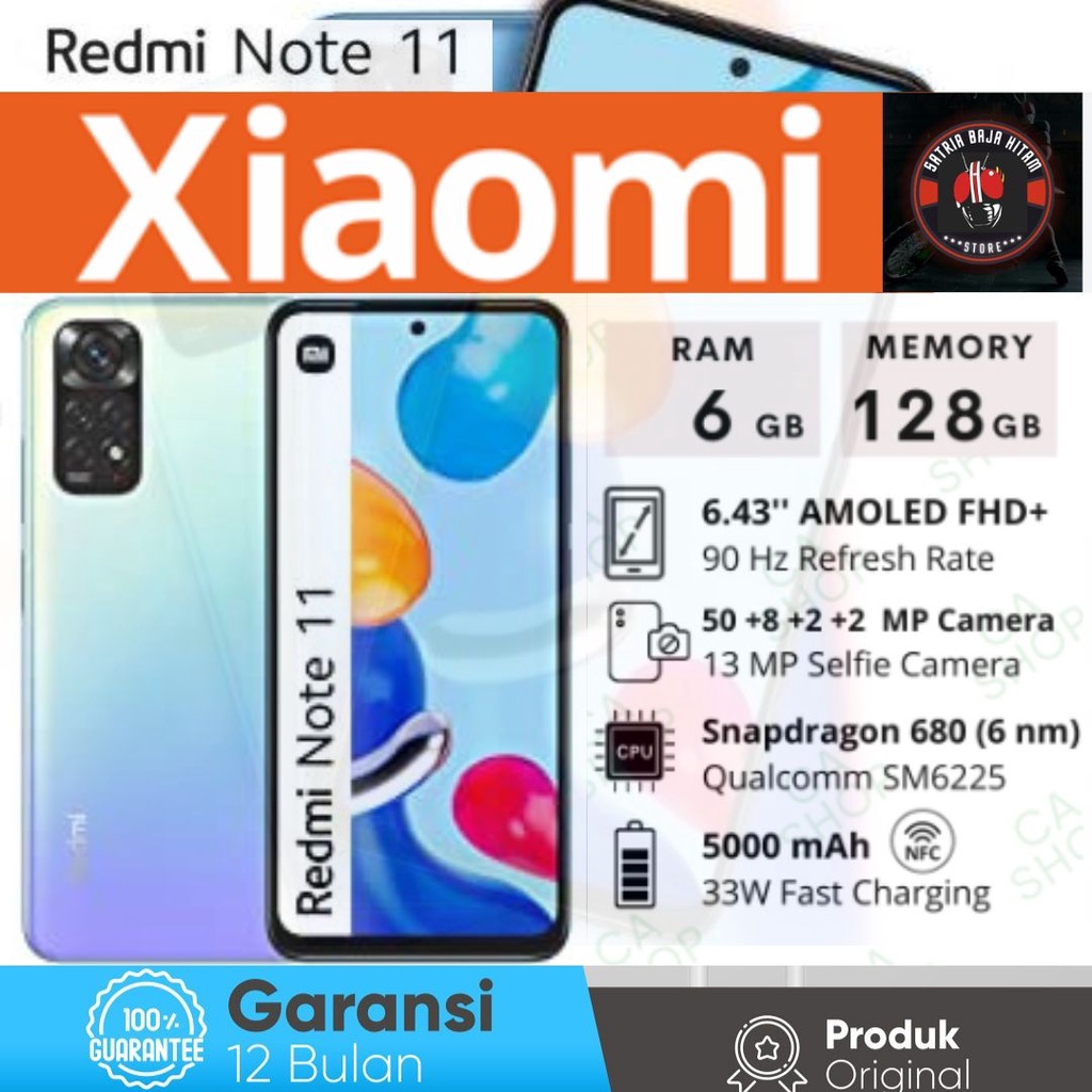 Xiaomi Redmi Note 11 6/128GB Garansi Resmi-NFC