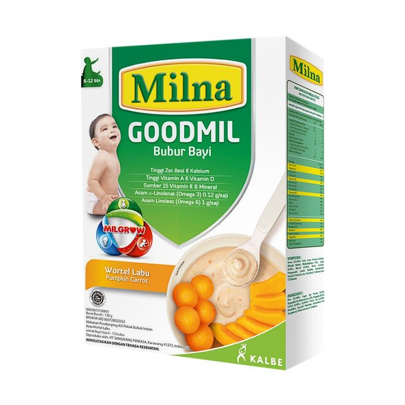 MILNA GOODMIL BUBUR WORTEL-LABU 6-12 BULAN 120(24)