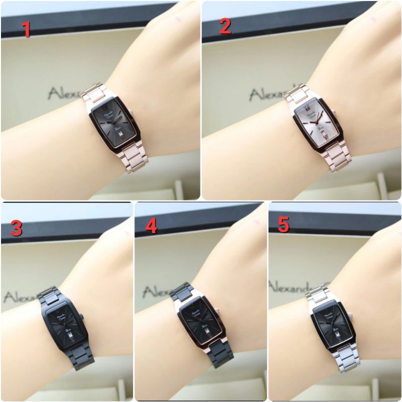 ORIGINAL GARANSI RESMI 1 TAHUN JAM TANGAN WANITA ALEXANDRE CHRISTIE RANTAI STAINLESS STEEL ARLOJI WA