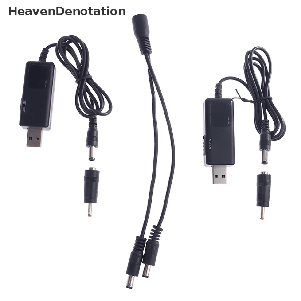 [HeavenDenotation] Usb Boost Converter DC 5V Ke 9V 12V USB Step-up Converter Kabel Konverter Daya HDV