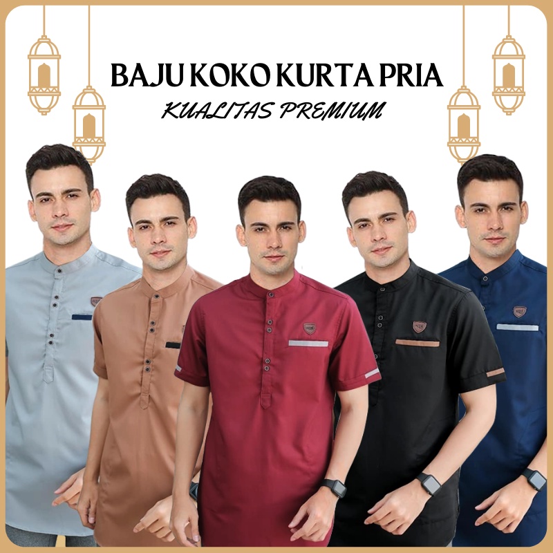 Baju Koko Kurta Pria Dewasa Terbaru 2023 Lengan Pendek Baju Koko Pakistan Premium Koko Kurta Terlari