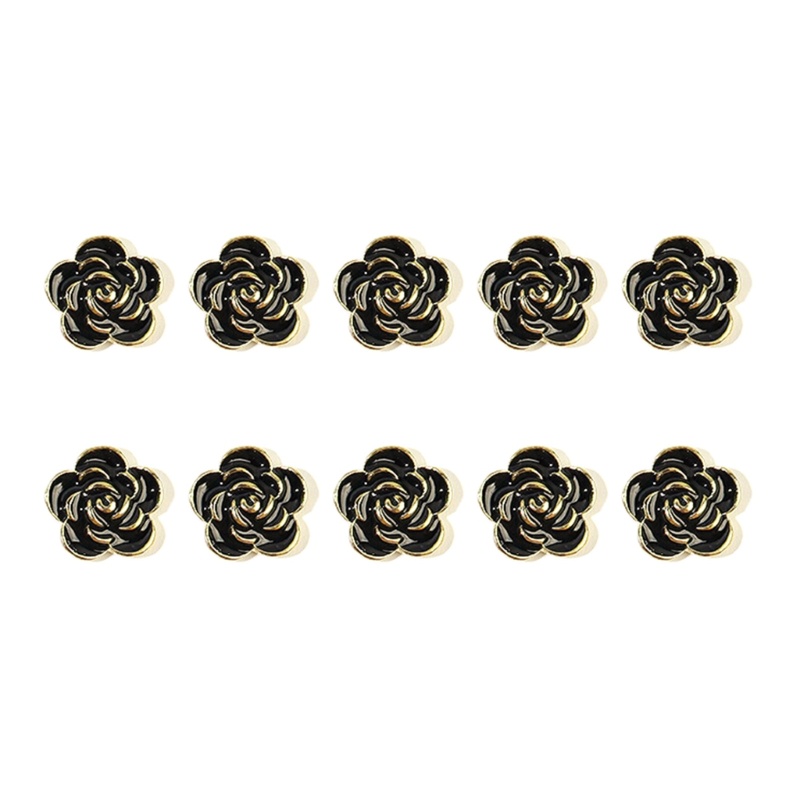 Siy 10Pcs Pesona Kuku Berlian Imitasi Bunga Busur Berlian Nail Art Craft Zircon Nail Rhinestones Nail Art Dekorasi Suppl