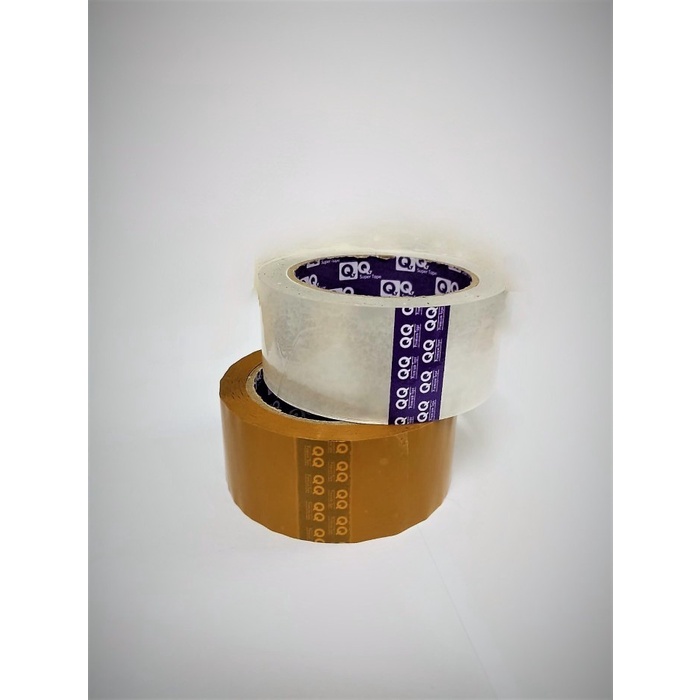 Lakban Bening / Coklat 2IncH 45mmx90Yards &quot;QQ&quot; PURPLE CORE TOP QUALITY -CETRO