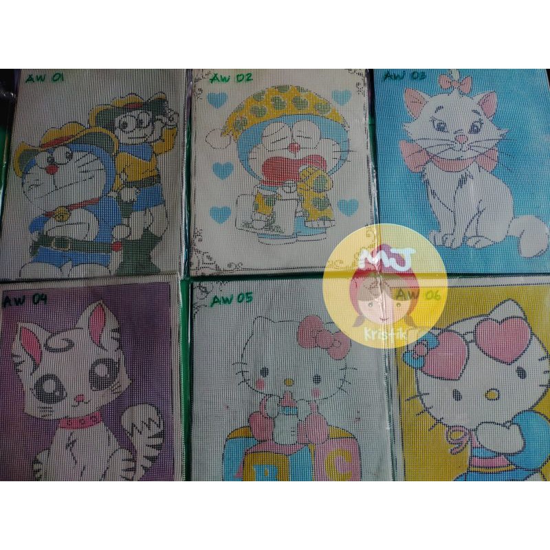 Paket kristik pemula - Benang wol - Aneka model