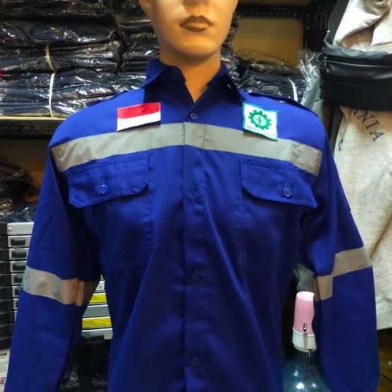 Baju Safety Lengan Panjang / Baju Safety Kerja / Seragam Safety / Baju Atasan Safety / Seragm Safety