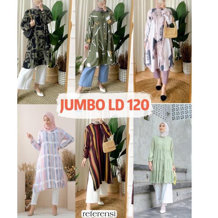 Hot Sale ATASAN TUNIK WANITA BUSUI / TUNIK JUMBO LD120 / ATASAN TUNIK WANITA / TUNIK WANITA JUMBO / 