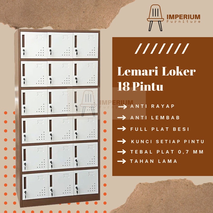 

Terlaris Loker 18 Pintu / Loker Besi 18 Pintu / Lemari Loker / Loker Besi