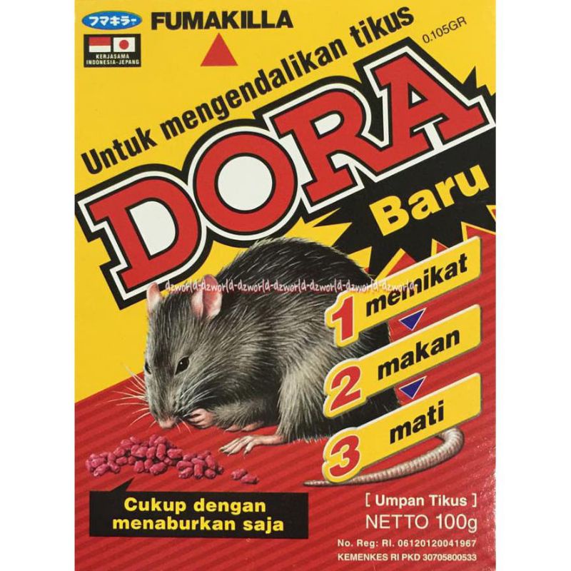 RACUN TIKUS//FUMAKILLA DORA//RACUN TIKUS FUMAKILLA DORA 100 GRAM//PEMBASMI TIKUS AMPUH