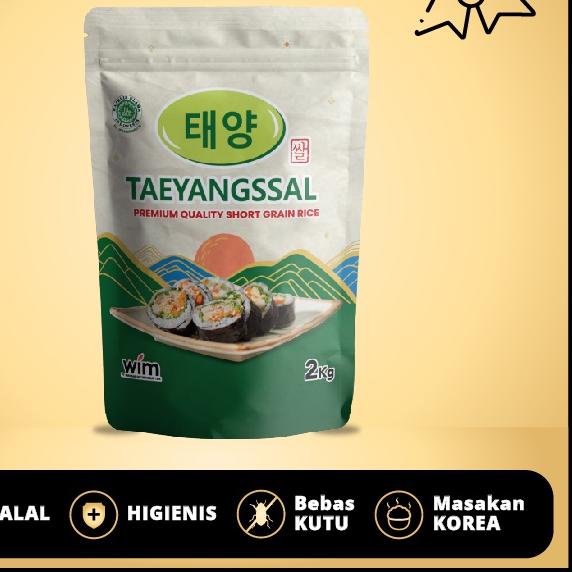 

➫ Dua Tani - Beras Korea Taeyangssal kemasan 2kg cocok untuk Kimbab, Halal, pulen, lembut, empuk ❆