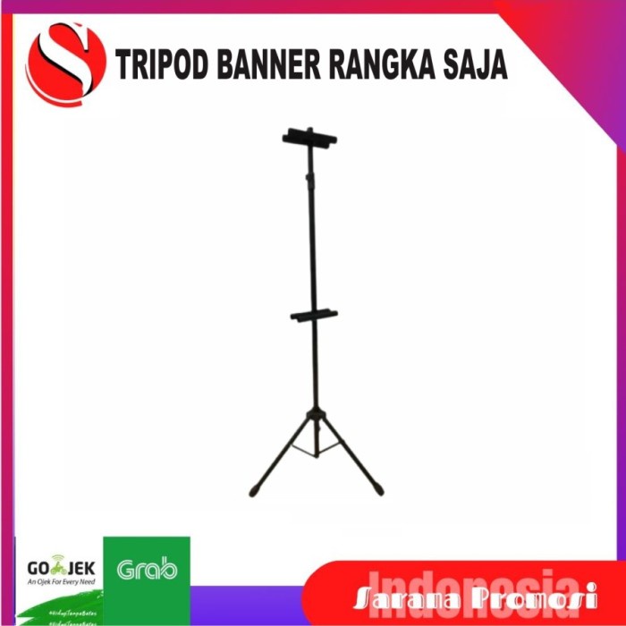 

[[JNT COD]] tripod banner 2 sisi - Rangka Saja