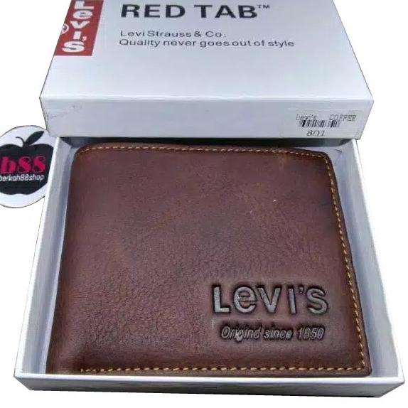 KAL495 Dompet Kulit Pria Import Levis 801 Polos Lipat Original Genuine Leather DompetPria Dompetkuli