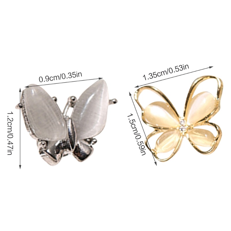 Siy Nail Art Rhinestones Metal Nail Studs 3D Pesona Kuku Kupu-Kupu-Kuku Berlian