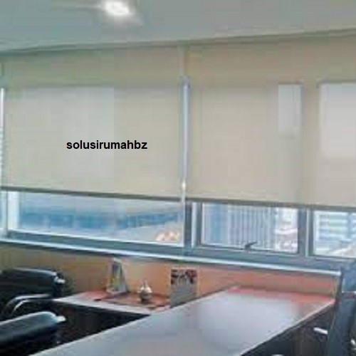 roller blind superior deluxe bahan polyester &amp; pvc tirai curtain krey