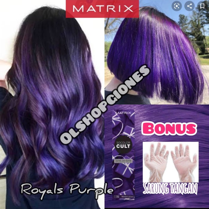 ✿ BISA COD✿ Matrix Socolor Cult Royal Purple ungu Cat Rambut UNGU + Oxydant 100ml - Cat + oxydant6%