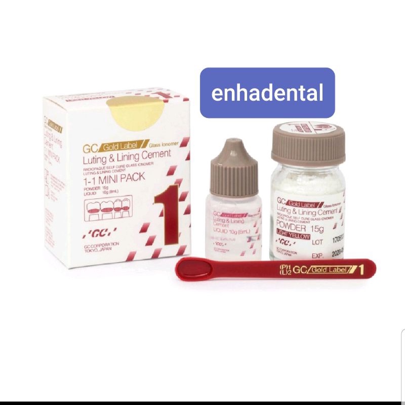 GIC Fuji 1 mini pack/mini pack luting cement GC/lem gigi palsu crown bridge