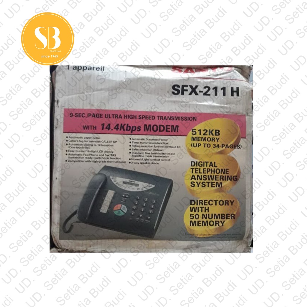 Mesin Facsimile Kertas HVS / Plain Paper Fax Sanyo SFX-211H Baru Gres