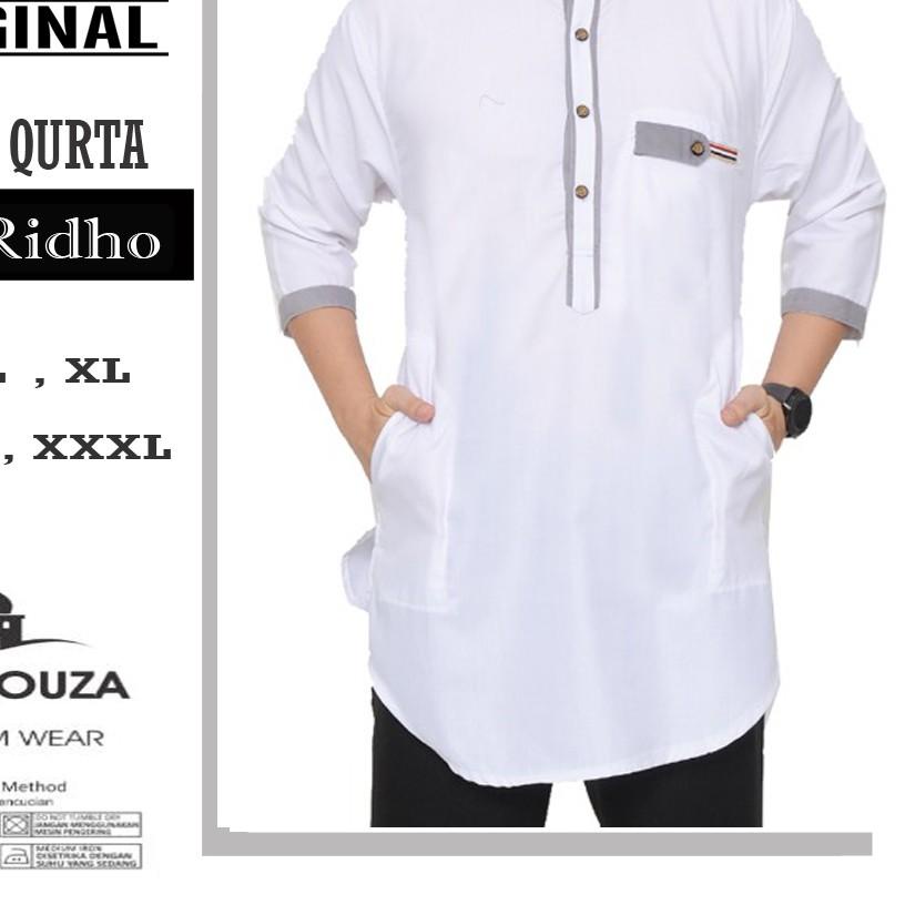 ♣ Baju Koko Qurta Kurta Ar-Ridho Katun Premium Ukuran Jumbo ✿