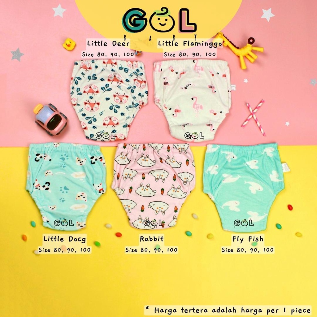 Celana Dalam tatur Popok Cloth Diaper Clodi Training Pants Pipis Bayi Anak Baby 4 layers GOL BABY