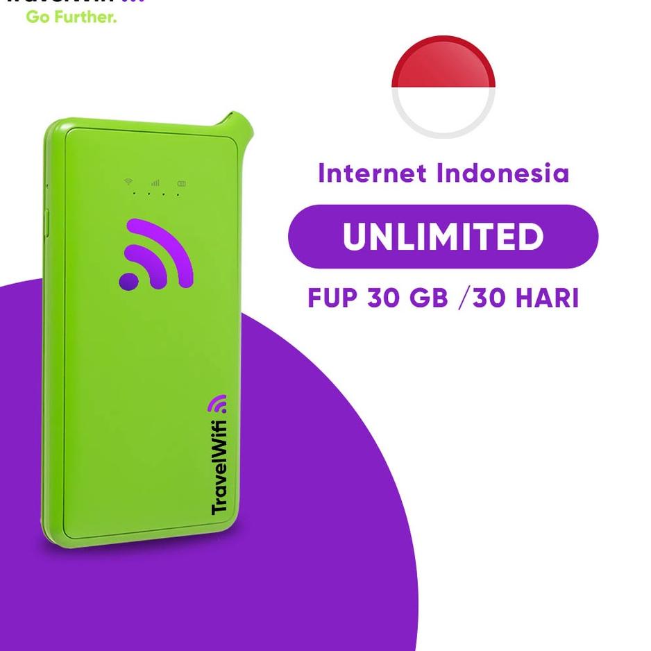 Kirim LangsungTravel Wifi Sewa Modem Portable Mifi 4G Internet Indonesia All Operator Unlimited FUP 30 GB✿