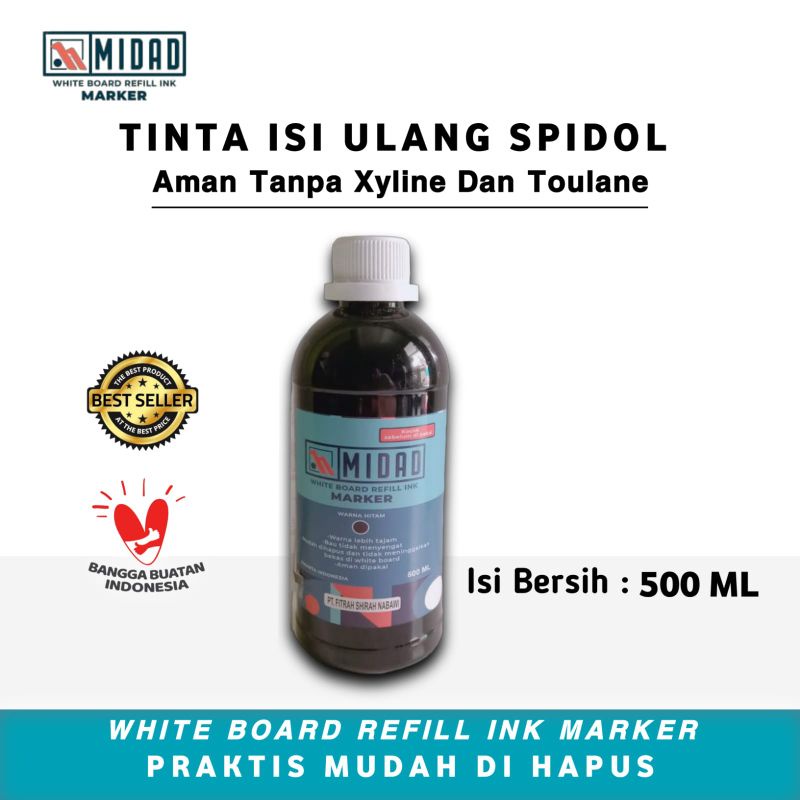 

Tinta Spidol Whiteboard MIDAD Reffil Tinta Spidol 500 ml