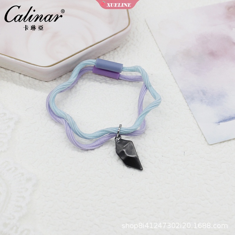 Fashion couple Gelang Sepasang Pacar Sarung Kecil Pacar suction Magnet Gelang Kepala Tali Perempuan dual-use small leather band [ZXL]