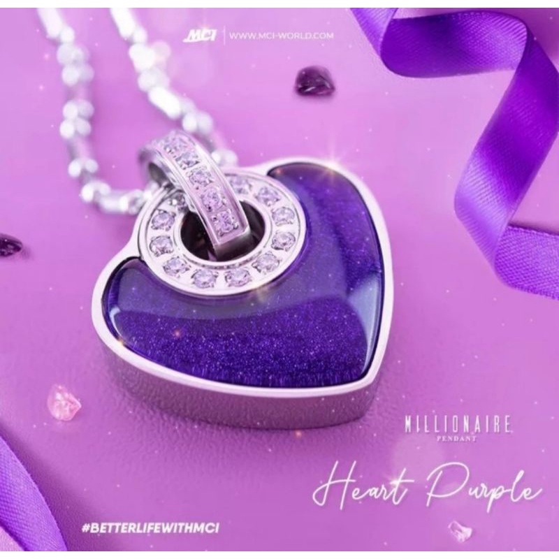 KALUNG KESEHATAN MCI HEART PURPLE ORIGINAL PRODUK MCI 100%