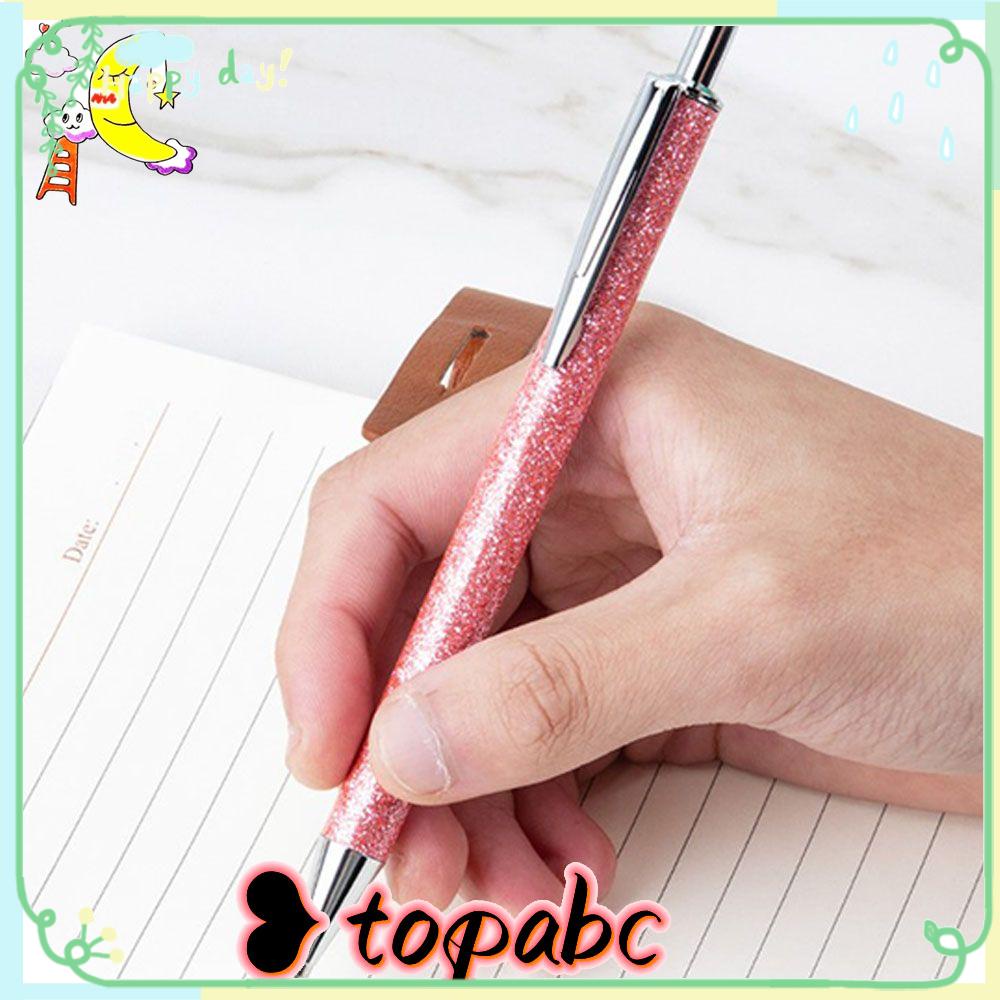 Top ballpoint pen Office Supply Bubuk Emas Alat Tulis Logam