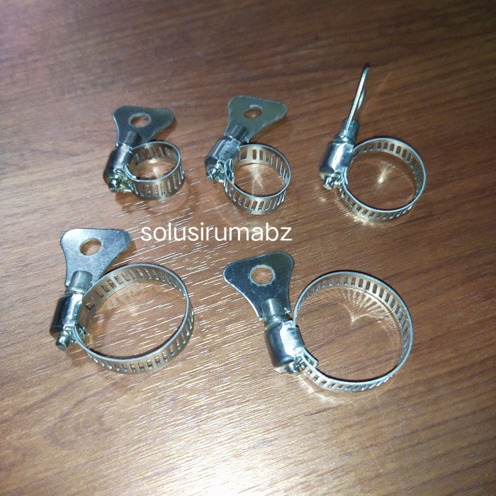 perpcs KLEM SELANG + KUPING METAL PLAT STAINLESS SS CLAMP pipa hose