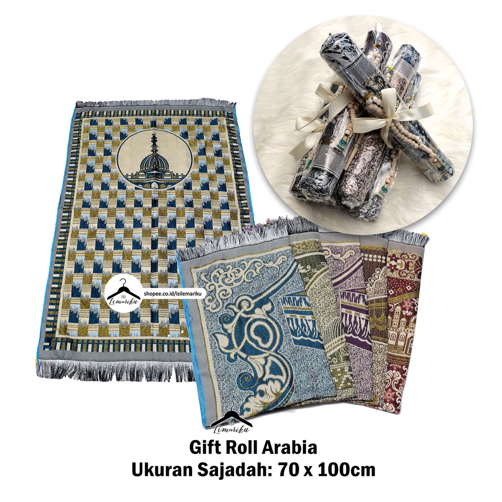 Paket GIFT Sajadah Arabia turkey Besar Free Tasbih Souvenir Pernikahan / Hampers Sajadah