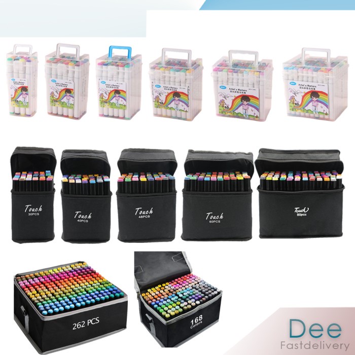 

Terlaris Touch Art Marker Double Headed Marker Set Multi Color