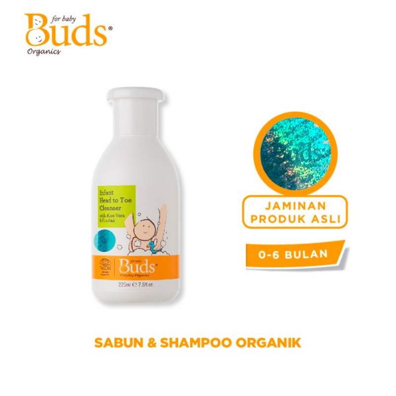 Buds Infant Head To Toe Cleanser Sabun Shampoo Mandi Bayi - 225 ml