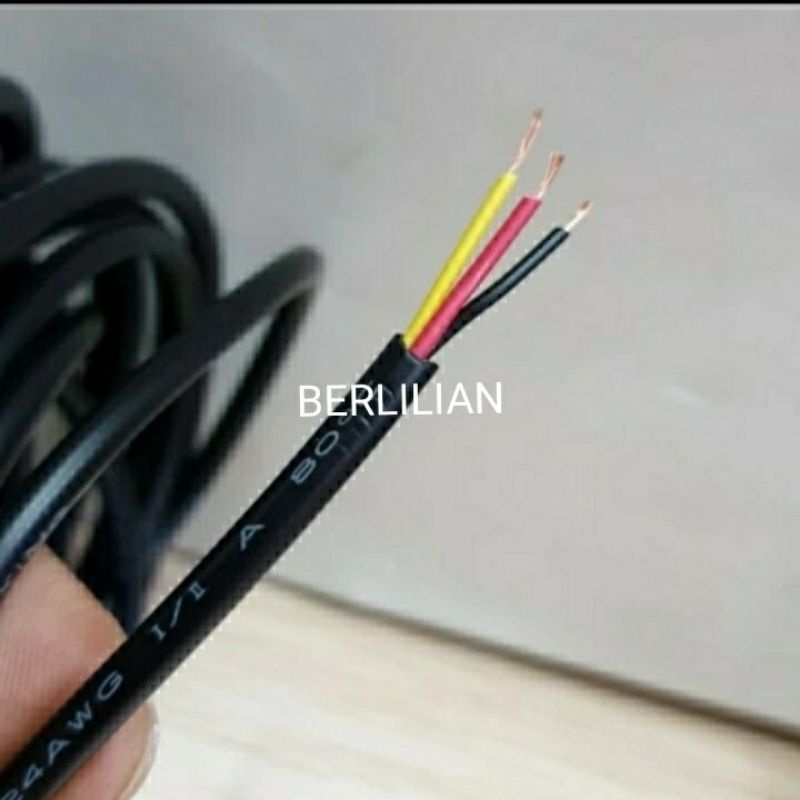 Kabel 3 jalur Awg24 kabel isi 3 kabel awg 24 jual per/10meter