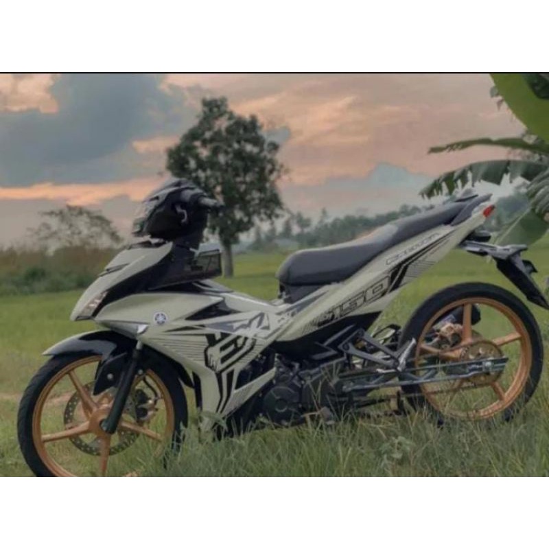 STRIPING STICKER MX KING 150 TRANSPARAN SIMPLE WARNA HITAM