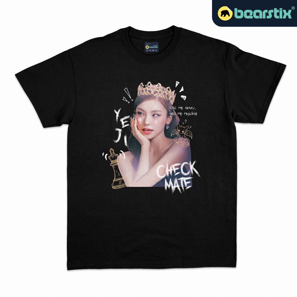 BEARSTIX - Tshirt Yeji - Kaos Itzy CheckMate - Kaos light fury dragon - Tshirt Kpop Streetwear - Kao