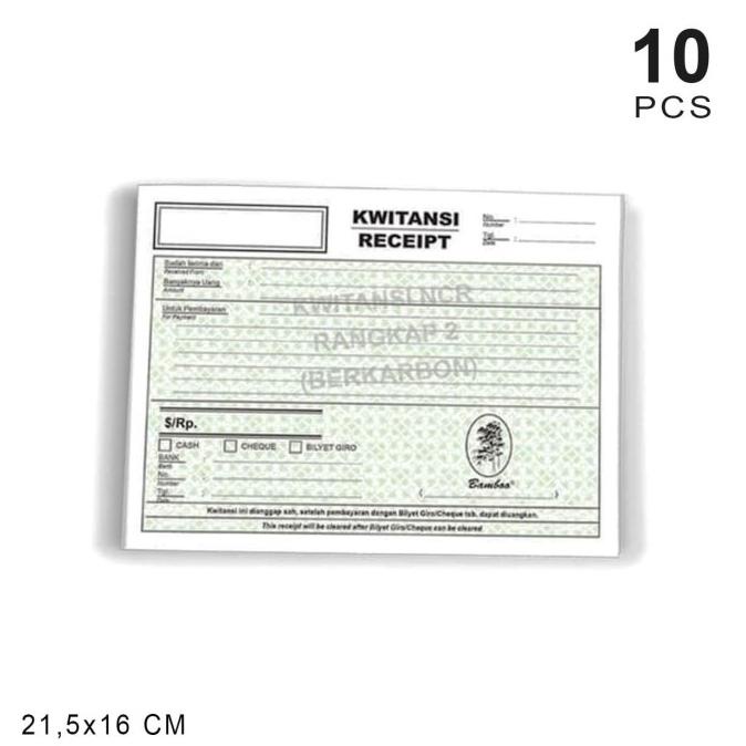 

Bamboo Kwitansi NCR 1/2 FOLIO 2 PLY [10 Pcs]