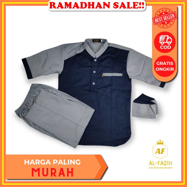 Koko Anak Coklat Tua Dark Choco Premium 2-12Tahun Oneset Kurta Set Baju Muslim Pineapple Kids Moslee