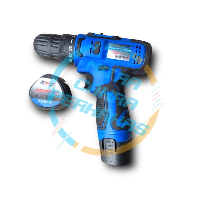 PROMO YUKIDO 12V MESIN BOR CAS 10 MM CORDLESS DRILL 2 BATERAI BOR 10MM CORDLESS DEWALT