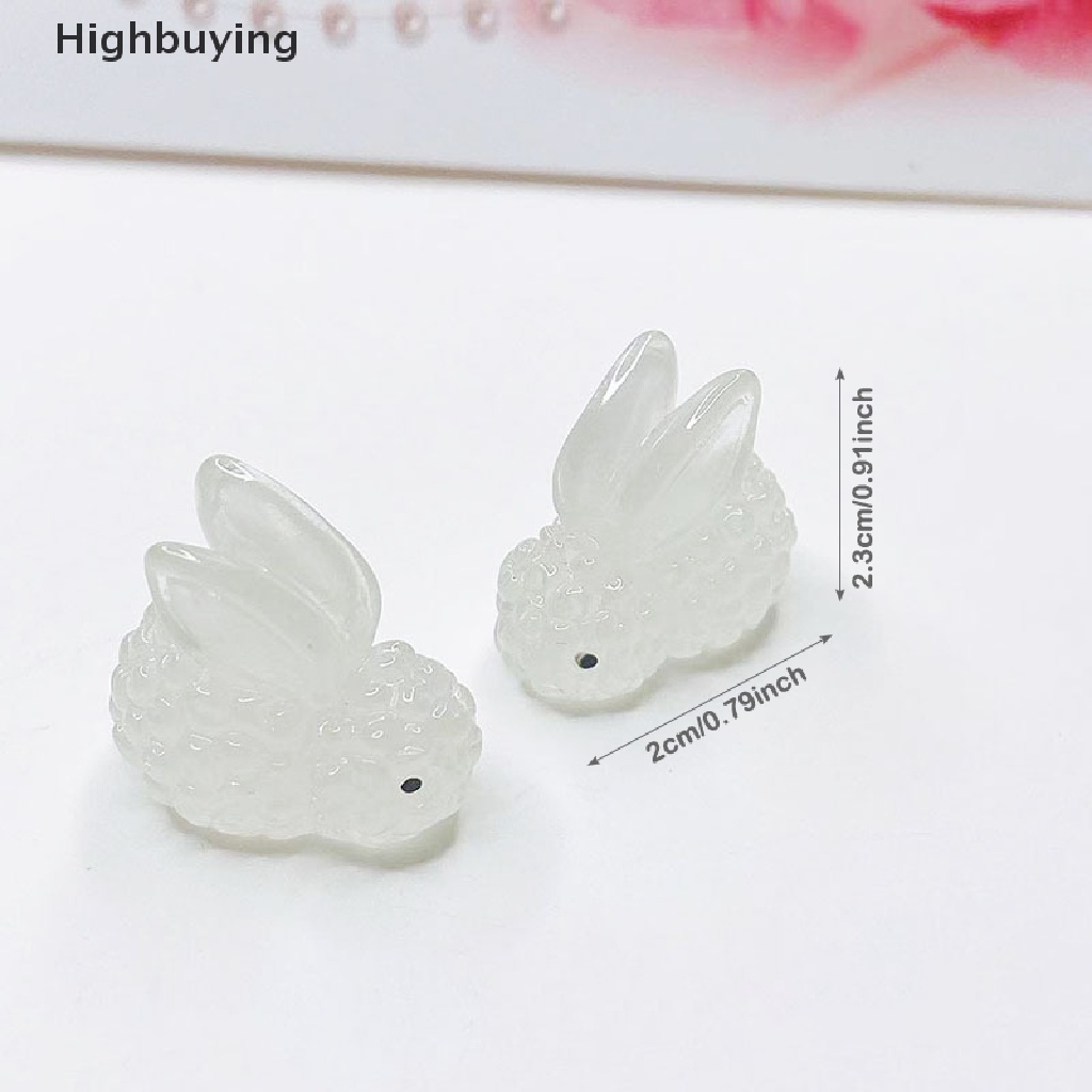 Hbid 5pcs Noctilucent Rabbit Botol Es Dekorasi Kreatif Figure Ornamen Miniatur Kerajinan DIY Aksesoris Glory