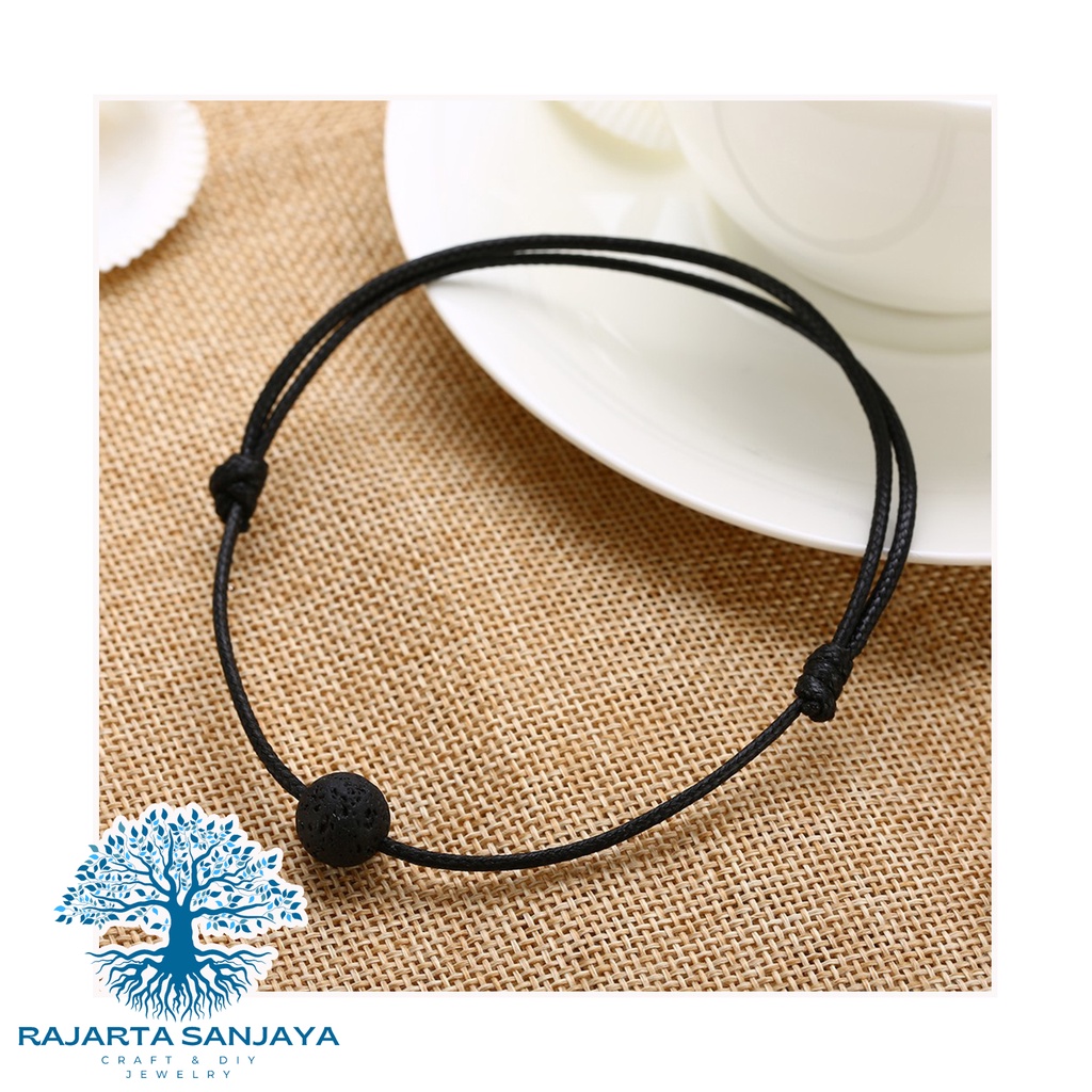 Gelang Batu Lava Stone Model Minimalis