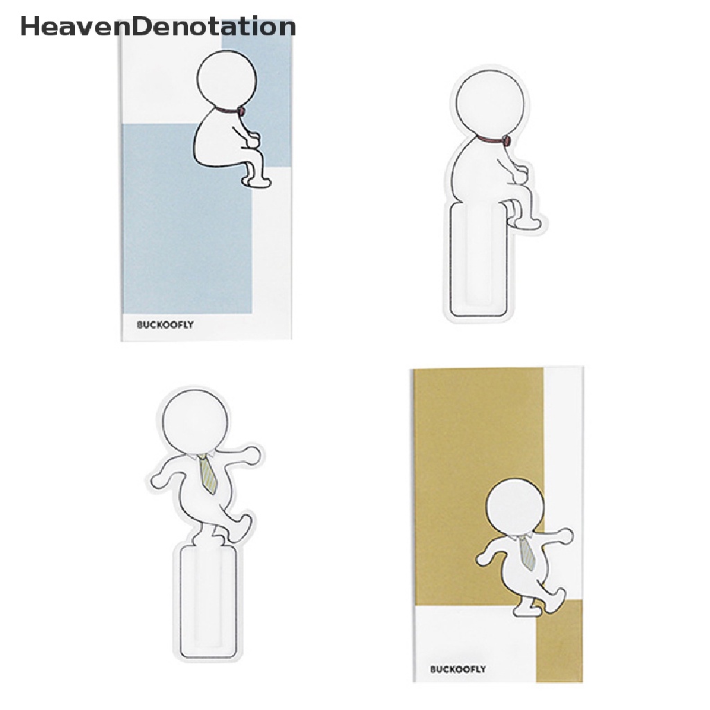 [HeavenDenotation] Lucu Imut Bentuk Kartun Bookmark Mark Halaman Orang Kesepian Bookmark Plastik Bookmark Paging Folder Decoraction Stationery Perlengkapan Sekolah HDV