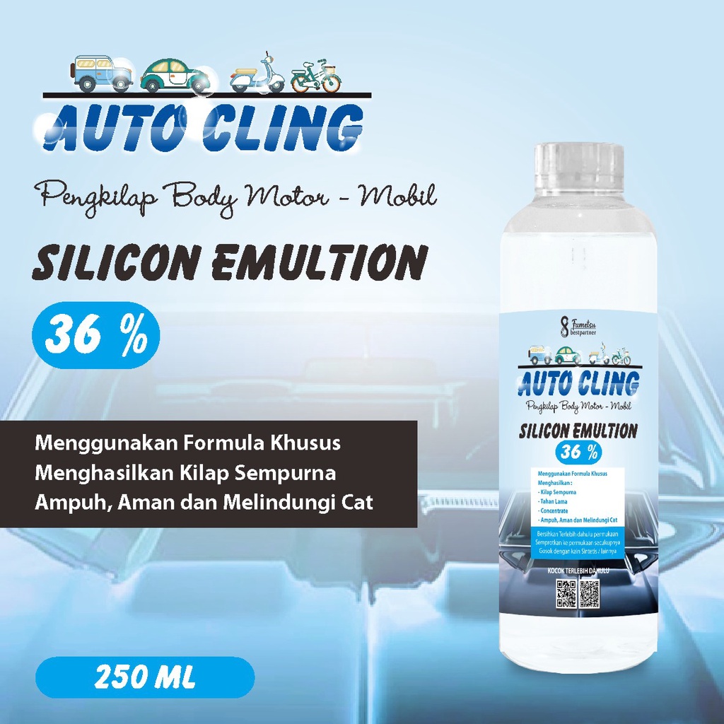 Silicon Emultion 36% Pengkilap Body Motor Mobil Dan Mobil Kemasan 250PET