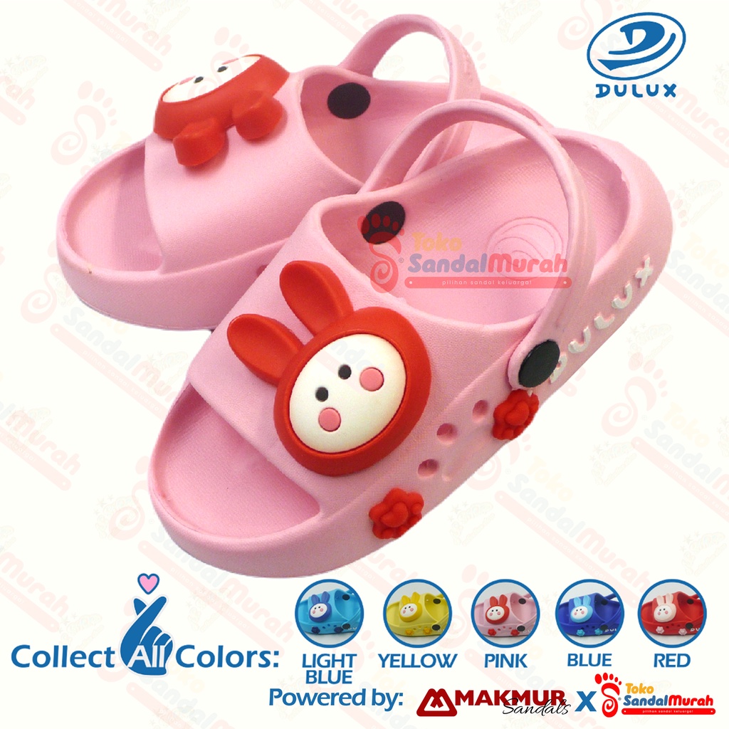 Toko Sendal Murah - Sandal Anak Perempuan Uk 24 - 29 / Sandal Anak Motif Bunny Lucu / Sandal Anak Perempuan Tali Belakang / Sandal Gunung Anak Perempuan [Toko Sendal Murah Kids 04 M 508 KLC]