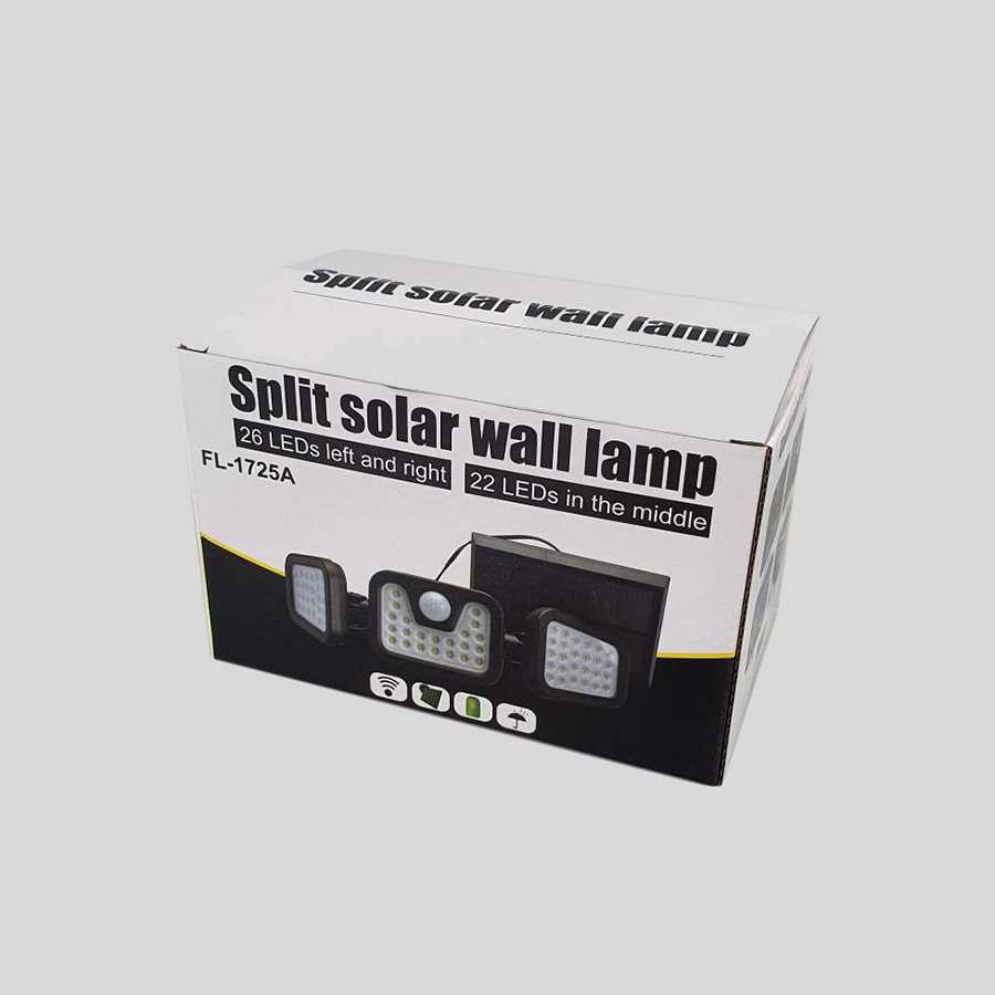 (BISA COD) FTIHSHP LDTO Lampu Dinding Solar PIR Sensor Outdoor Waterproof Cool White - FL-1725A