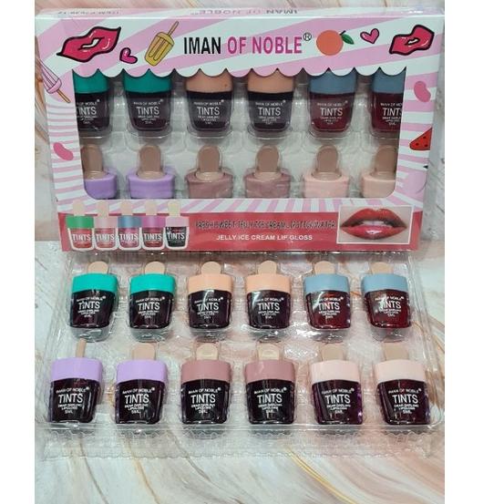 ☏ lip tint IMAN OF NOBLE Ice cream p7039-12 isi 12 pcs murah ➪