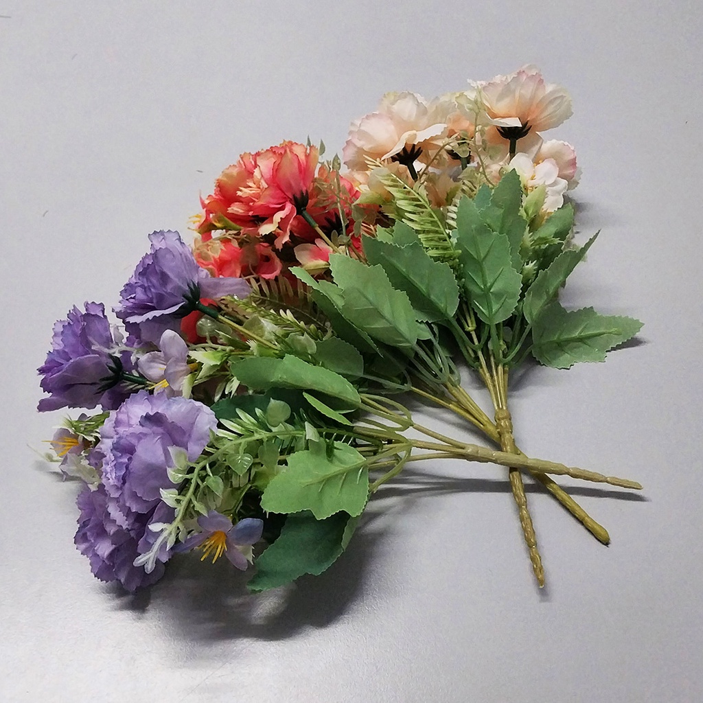 Bunga Hydrangea Mix Buket Hias Tangkai Ornamen Pajangan Dekorasi Rumah Import Artificial Flower Vas Azgalery PBP151