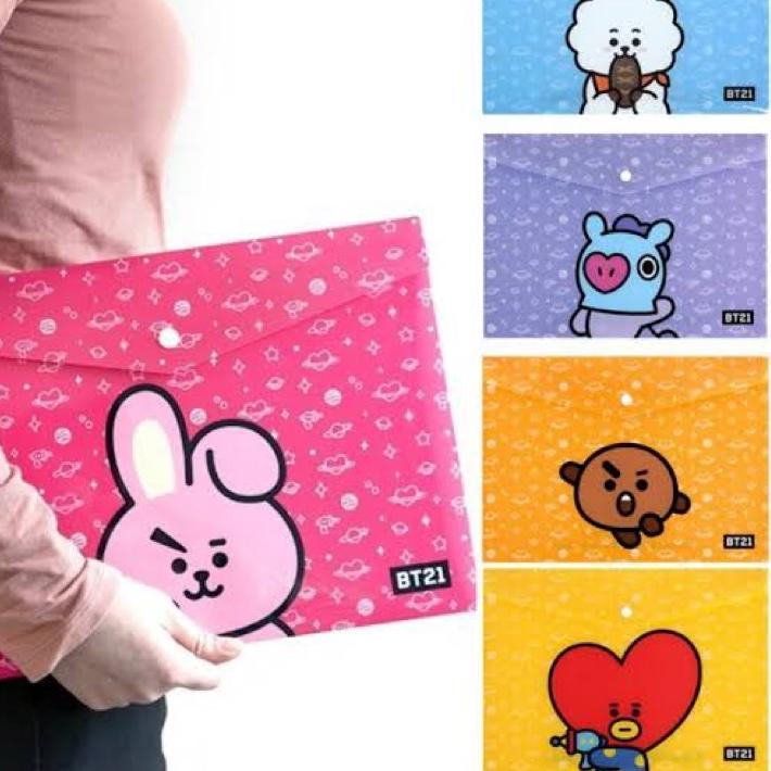 

✨SHOPEE MALL✨ VC09 Map File BTS BT21 Ukuran A4 Atk Anak Organizer Sekolah ARMY Kpop Korea serbuuu !