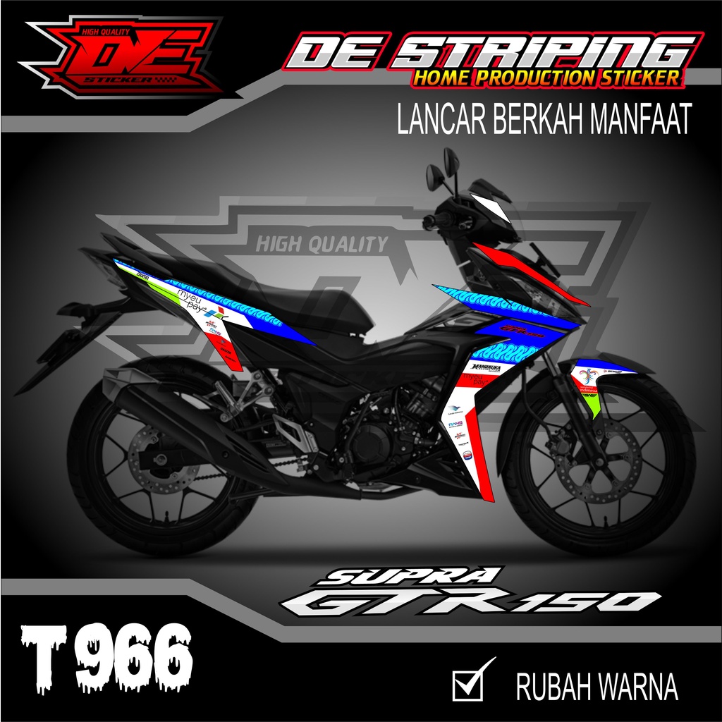 Striping Stiker Motor Supra GTR 150 Semifull Keren Motif MANDALIKA T966