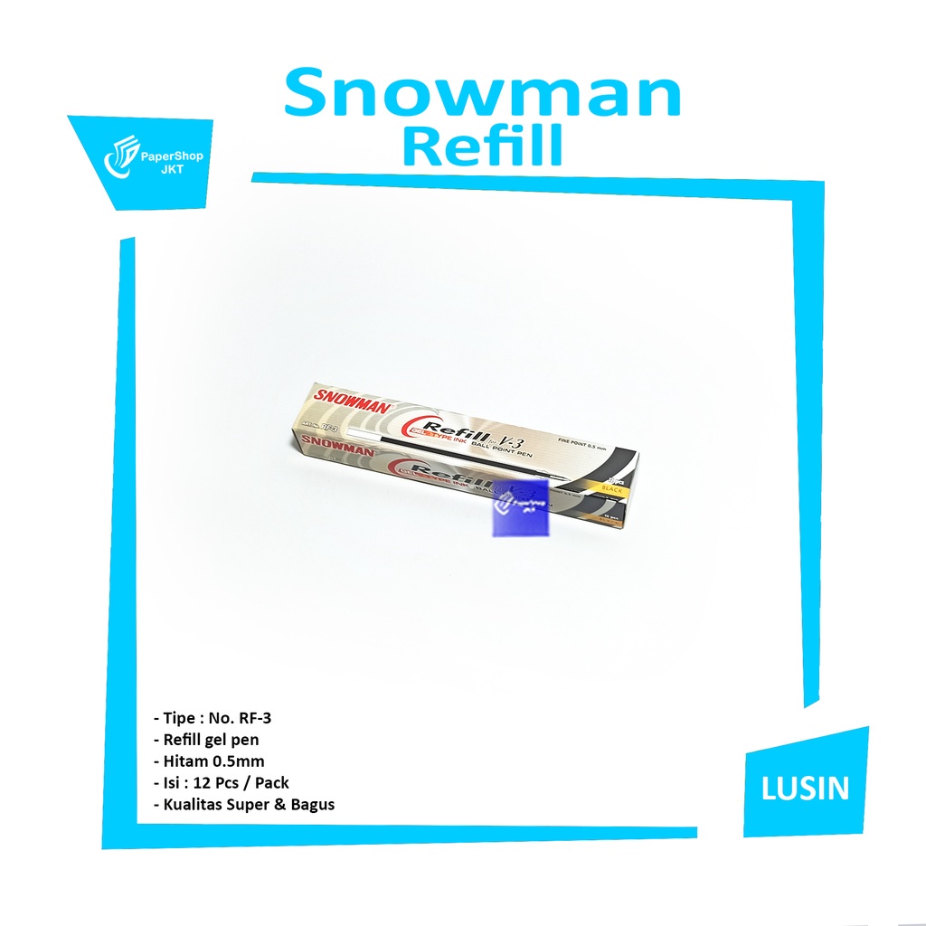 

SNOWMAN - Refill Pulpen V3 Pen gel 0.5mm - Pack