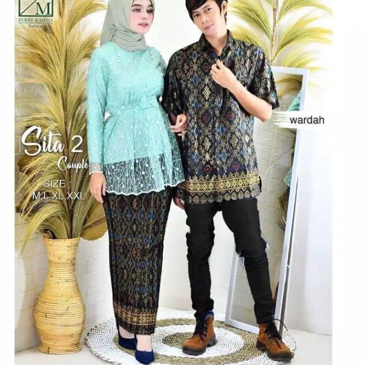 ۝ SET COUPLE KEBAYA SITA 2 ~ COUPLE KEBAYA WISUDA ~ COUPLE KEBAYA PESTA ~ KEBAYA COUPLE KEKINIAN ~ C